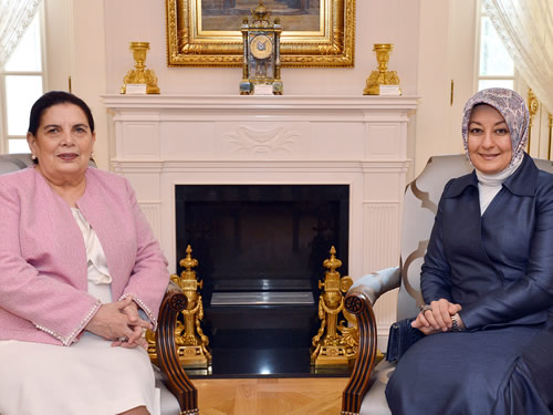 Bayan Gül, KKTC Cumhurbaşkanı’nın Eşi Eroğlu ile Çankaya Köşkü’nde Bir Araya Geldi
